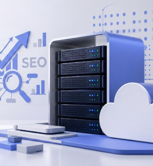 web hosting SEO impact diagram showing speed and ranking relationship